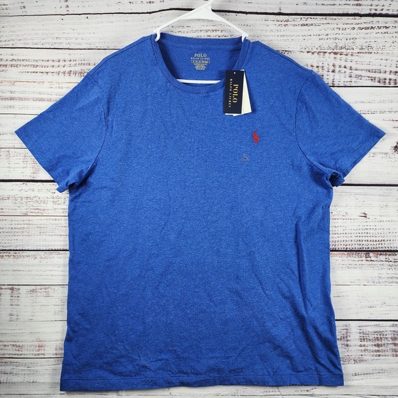 Polo Ralph Lauren Other - NWT Polo Ralph Lauren Custom Slim Fit Blue Tee Shirt XL Red Pony Classic